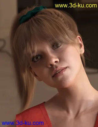 3D打印模型4-in-1 Buns and Ponytail Hair for Genesis 8 and 8.1 Females的图片