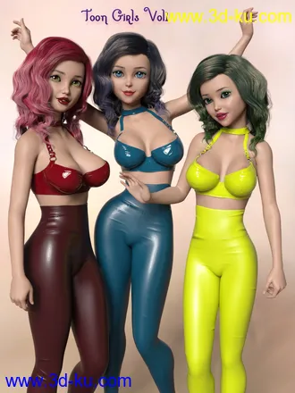 3D打印模型6 Toon Girl Character Morphs For G8F Vol 1的图片
