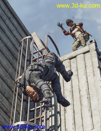 3D打印模型A Hard Life Poses for Genesis 8 and 8.1的图片