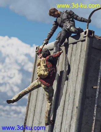 3D打印模型A Hard Life Poses for Genesis 8 and 8.1的图片