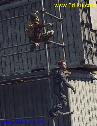 3D打印模型A Hard Life Poses for Genesis 8 and 8.1的图片