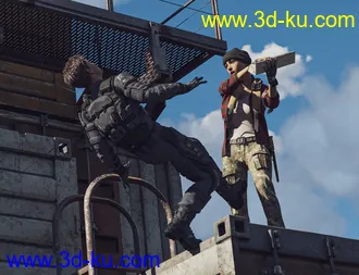 3D打印模型A Hard Life Poses for Genesis 8 and 8.1的图片