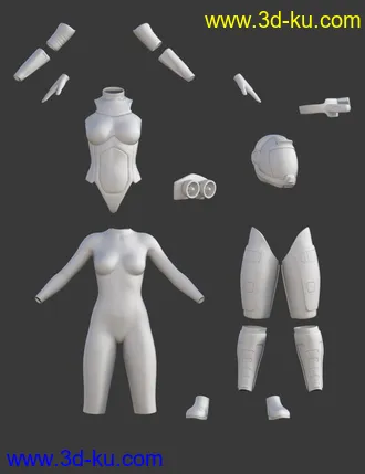 3D打印模型A7 EVA Luna Suit and Environment for Genesis 8 Females的图片
