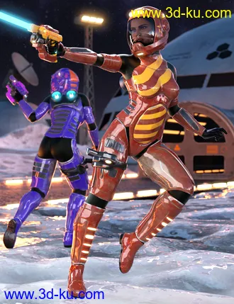 3D打印模型A7 EVA Luna Suit and Environment for Genesis 8 Females的图片