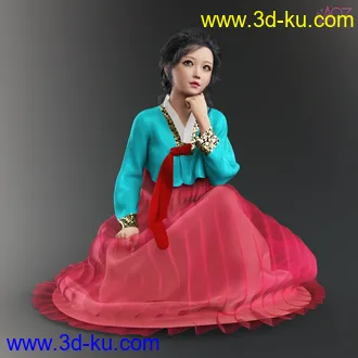 3D打印模型a93 - dForce Hanbok for G8F and G8.1F的图片