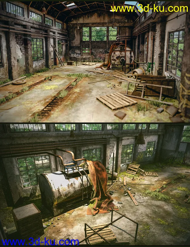 Abandoned Factory Building模型的图片1