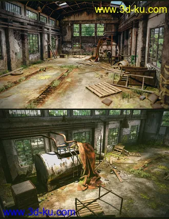 3D打印模型Abandoned Factory Building的图片