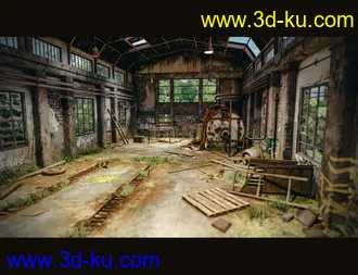 3D打印模型Abandoned Factory Building的图片