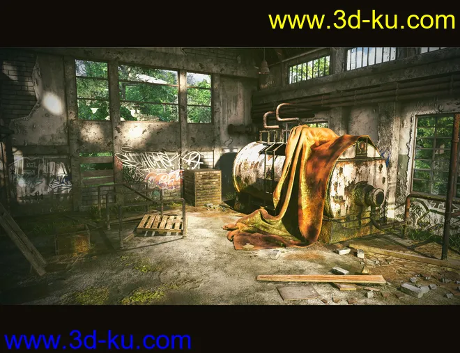 Abandoned Factory Building模型的图片5