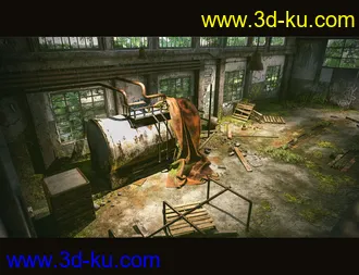 3D打印模型Abandoned Factory Building的图片