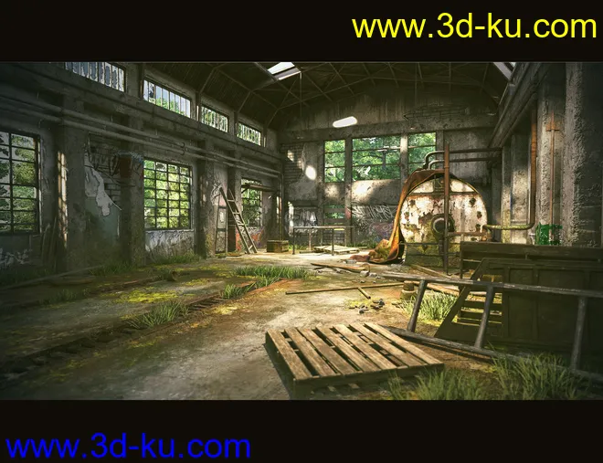 Abandoned Factory Building模型的图片8