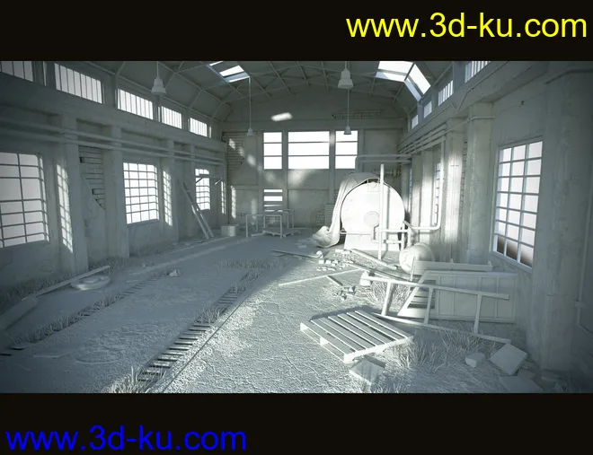 Abandoned Factory Building模型的图片9