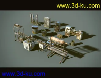 3D打印模型Abandoned Factory Machines的图片