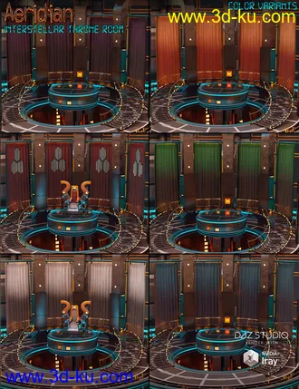 3D打印模型Aeridian Interstellar Throne Room的图片