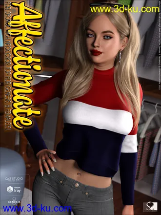 3D打印模型Affectionate for dForce High Neck Crop Top for Genesis 8 Female(s)的图片