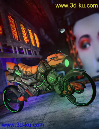 3D打印模型Afrofuturism Motorcycle的图片