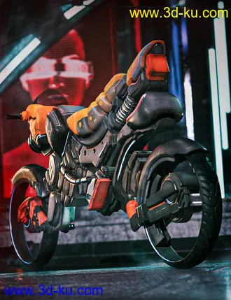 3D打印模型Afrofuturism Motorcycle的图片