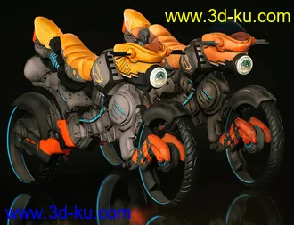 3D打印模型Afrofuturism Motorcycle的图片