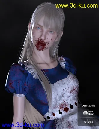 3D打印模型Alice And Her Outfit For Genesis 8 Female的图片