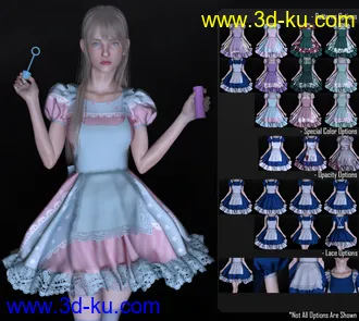 3D打印模型Alice And Her Outfit For Genesis 8 Female的图片