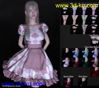 3D打印模型Alice And Her Outfit For Genesis 8 Female的图片