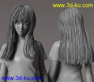 3D打印模型Alice Liu Character with Hair and Expressions for Genesis 8 Female的图片