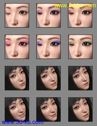 3D打印模型Alice Liu Character with Hair and Expressions for Genesis 8 Female的图片