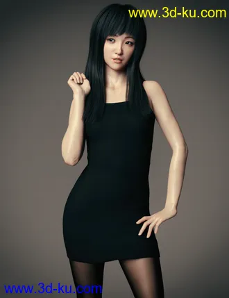 3D打印模型Alice Liu Character with Hair and Expressions for Genesis 8 Female的图片