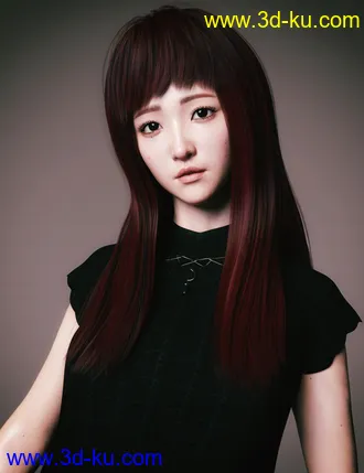 3D打印模型Alice Liu Character with Hair and Expressions for Genesis 8 Female的图片