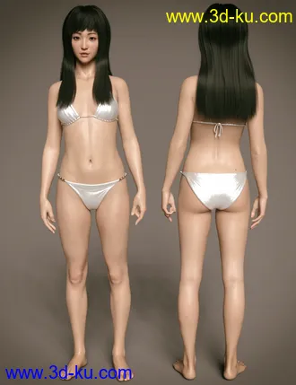 3D打印模型Alice Liu Character with Hair and Expressions for Genesis 8 Female的图片