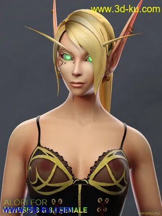 3D打印模型Alori For Genesis 8 and 8.1 Female的图片