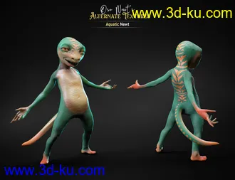 3D打印模型Alternate Textures for Oso Newt and Genesis 8.1 Males的图片