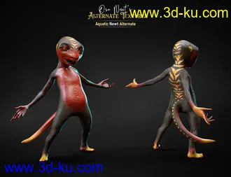 3D打印模型Alternate Textures for Oso Newt and Genesis 8.1 Males的图片