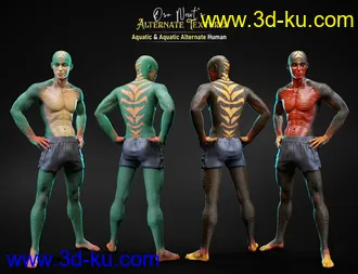 3D打印模型Alternate Textures for Oso Newt and Genesis 8.1 Males的图片