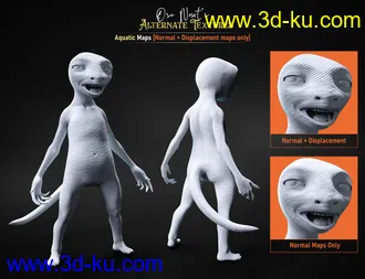 3D打印模型Alternate Textures for Oso Newt and Genesis 8.1 Males的图片