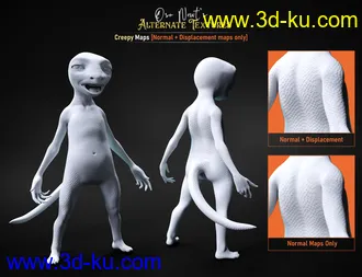 3D打印模型Alternate Textures for Oso Newt and Genesis 8.1 Males的图片
