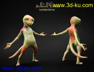 3D打印模型Alternate Textures for Oso Newt and Genesis 8.1 Males的图片