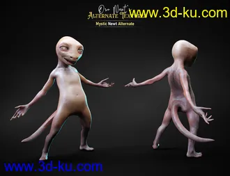 3D打印模型Alternate Textures for Oso Newt and Genesis 8.1 Males的图片