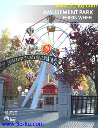 3D打印模型Amusement Park - Ferris Wheel的图片