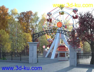 3D打印模型Amusement Park - Ferris Wheel的图片