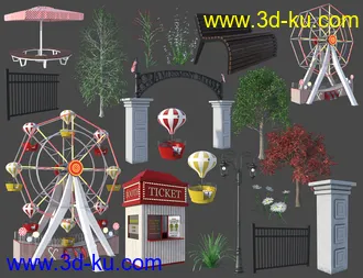 3D打印模型Amusement Park - Ferris Wheel的图片
