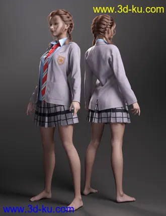 3D打印模型Anne Hair for Genesis 8 and 8.1 Females的图片