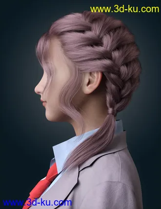 3D打印模型Anne Hair for Genesis 8 and 8.1 Females的图片