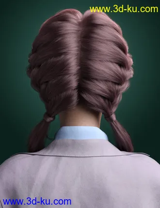 3D打印模型Anne Hair for Genesis 8 and 8.1 Females的图片