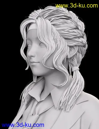 3D打印模型Anne Hair for Genesis 8 and 8.1 Females的图片