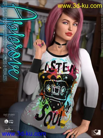 3D打印模型Approve for dForce Weekend Top for Genesis 8 Female(s)的图片