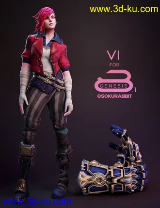 3D打印模型Arcane VI For Genesis 8 and 8.1 Female的图片