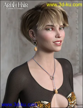 3D打印模型Ariah Hair for Genesis 8 Females的图片