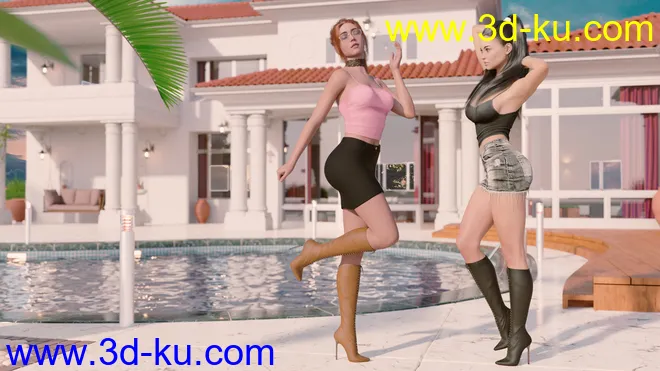 Ava High Heel Boots for Genesis 3, 8, and 8.1 Females模型的图片6