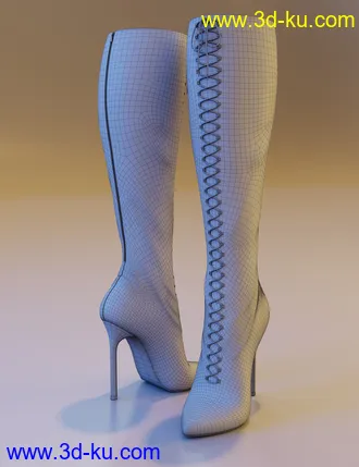 3D打印模型Ava High Heel Boots for Genesis 3, 8, and 8.1 Females的图片